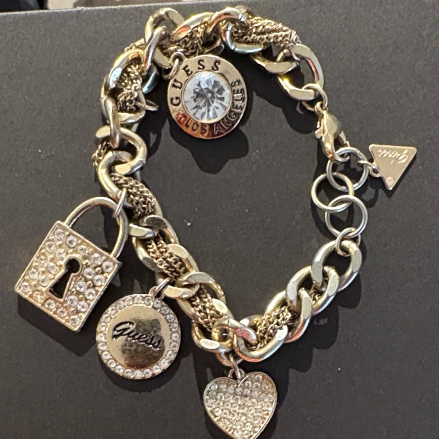 Guess Gold And Silver Charm Bracelet